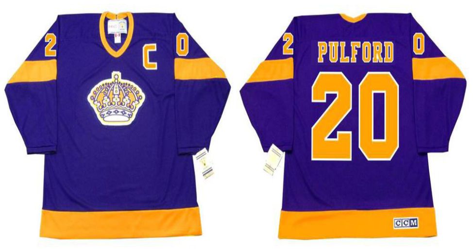 2019 Men Los Angeles Kings #20 Pulford Purple CCM NHL jerseys